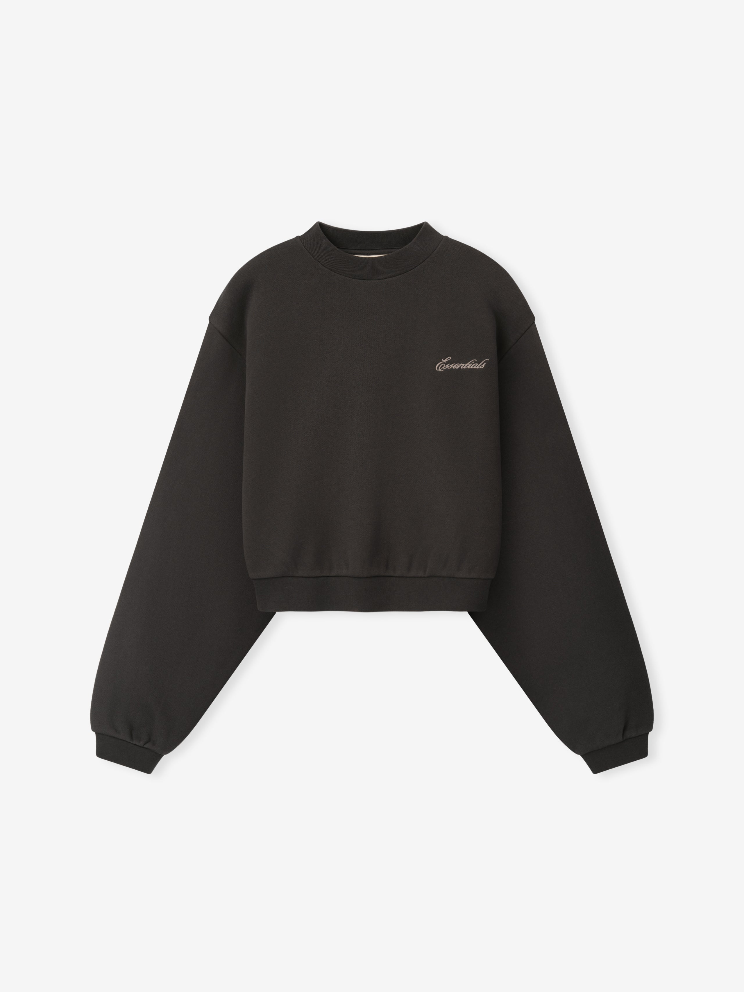 Womens Modern Cropped Crewneck Sweatshirt