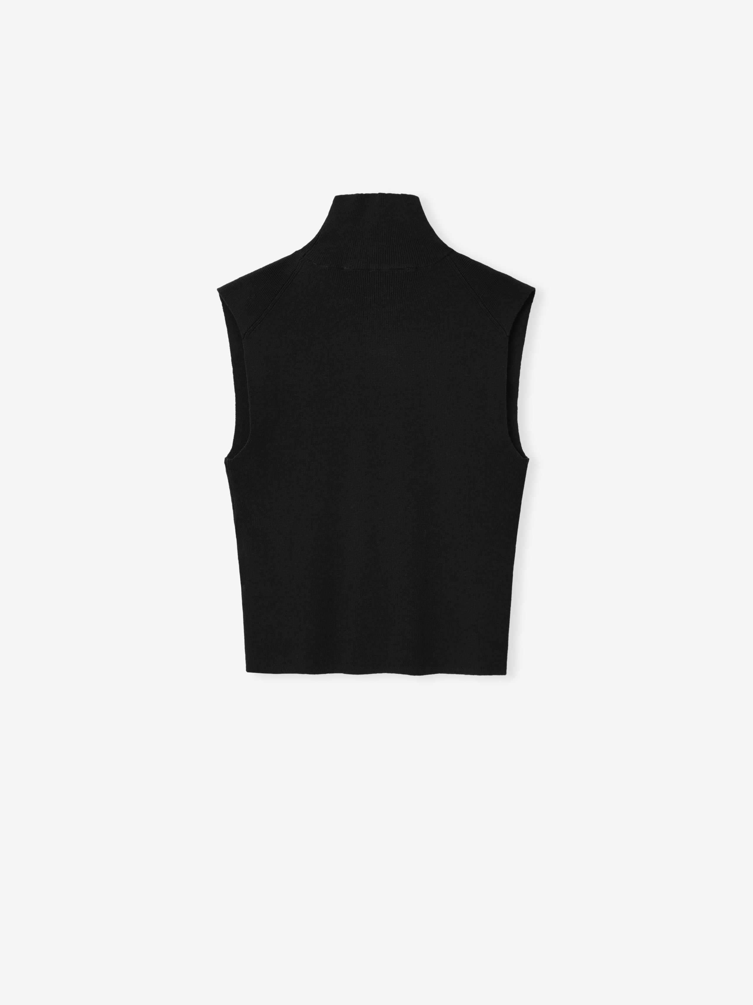 Womens Standing Collar Sleeveless Tank